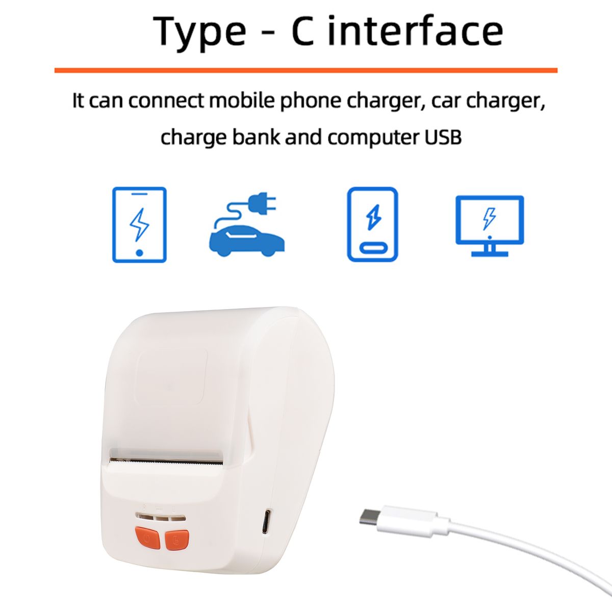 Receipt Printer Portable 58mm Mobile Thermal Printer