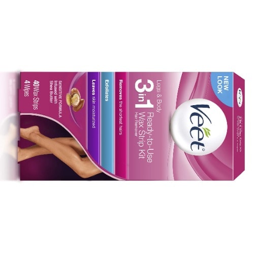 Leg & Body Hair Remover Cold Wax Strips - 40 Count
