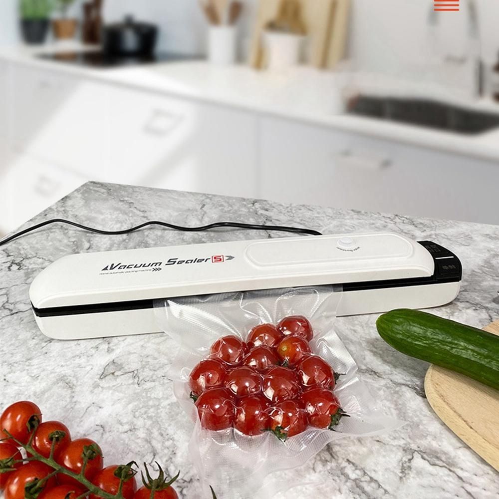 US Plug Vacuum Sealer Automatic Food Sealer Machine for Dry and Moist Food Storage Preservation with 10 Pcs Seal Bags A