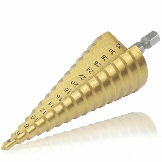 HSS Step Cone Drill Bit Triangle  Shank Cone Hole  Taper