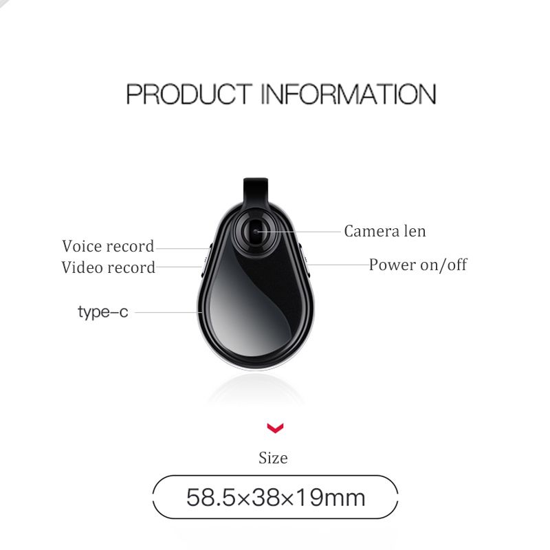 Digtal Video Voice Recorder Small Micro Cam Secret 1080P Mini Camera Wearable Cam Sport Clip