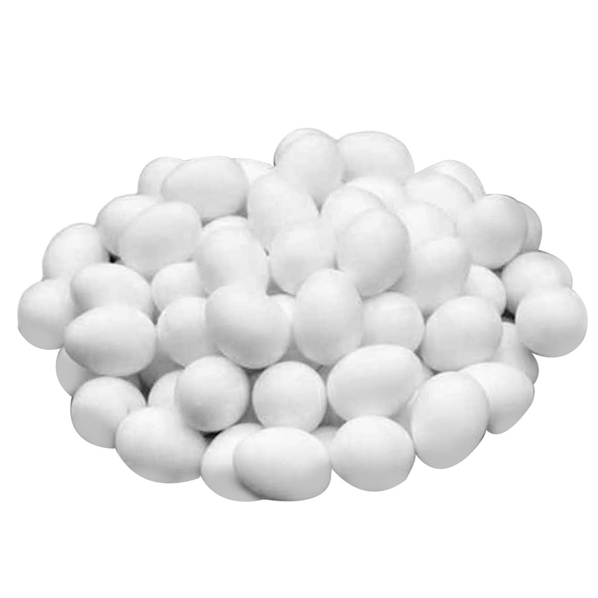 50 Pieces Solid Plastic Pigeon Eggs Dummy Simulation  False White