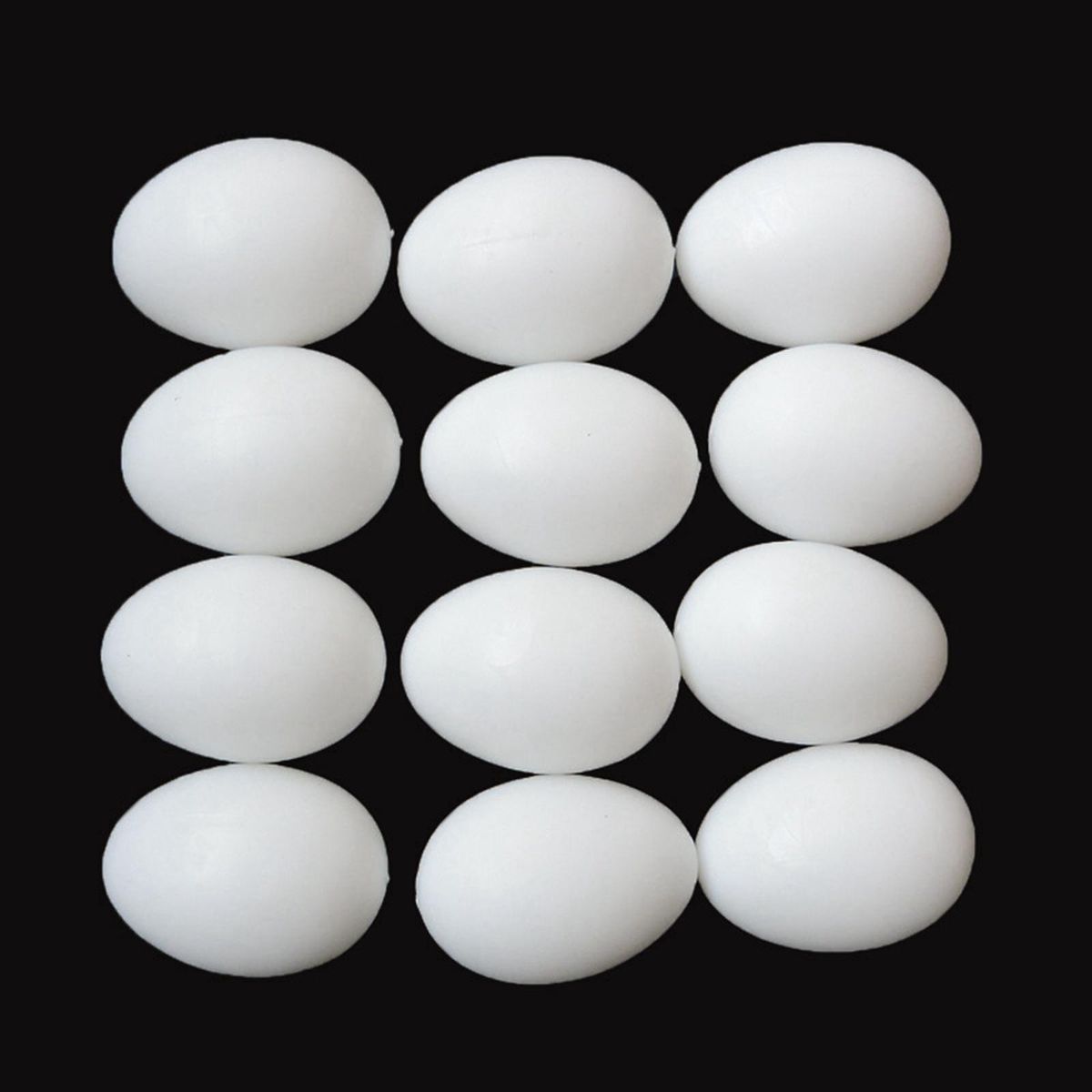 50 Pieces Solid Plastic Pigeon Eggs Dummy Simulation  False White