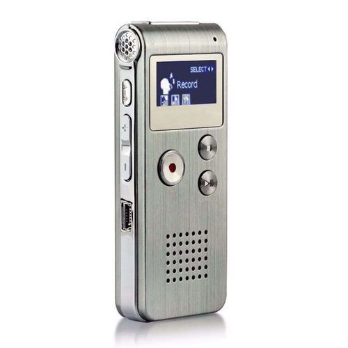 Multifunctional Rechargeable 8GB Voice Recorder-Silver