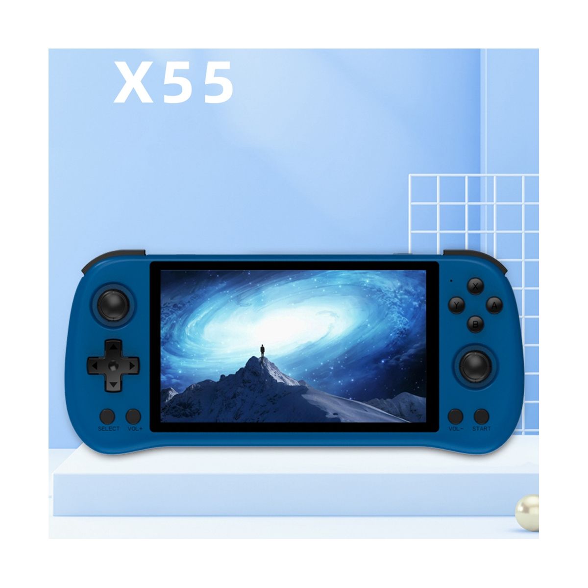 For POWKIDDY X55 Retro Game Console 16G+64G RK3566 5.5 INCH 1280X720 IPS Screen Open-Source Linux Handheld Video Console