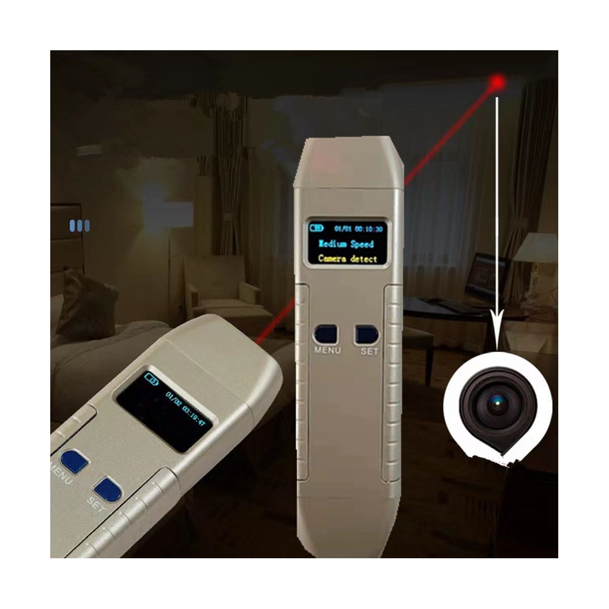 Anti Spy Bug Detector,Camera Finder Scanner,GPS Tracker Dete