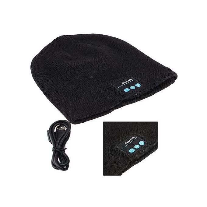 Wireless Bluetooth 3.0 Acrylic Beanie Headphone Hat Warm Winter Knit Running Skiing Exercise Sports Music Cap With Built In Handsfree Mic Earphone For Mobile Phone IPhone 6 Plus 5 5s Samsung Galaxy S5 Note 4 HTC One (Grey/Bla