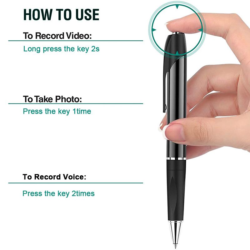 Pen Digtal Voice Recorder & Mini Camera Oculta Professinal Dictaphone Ea Support 8gb-128gb Micro SD
