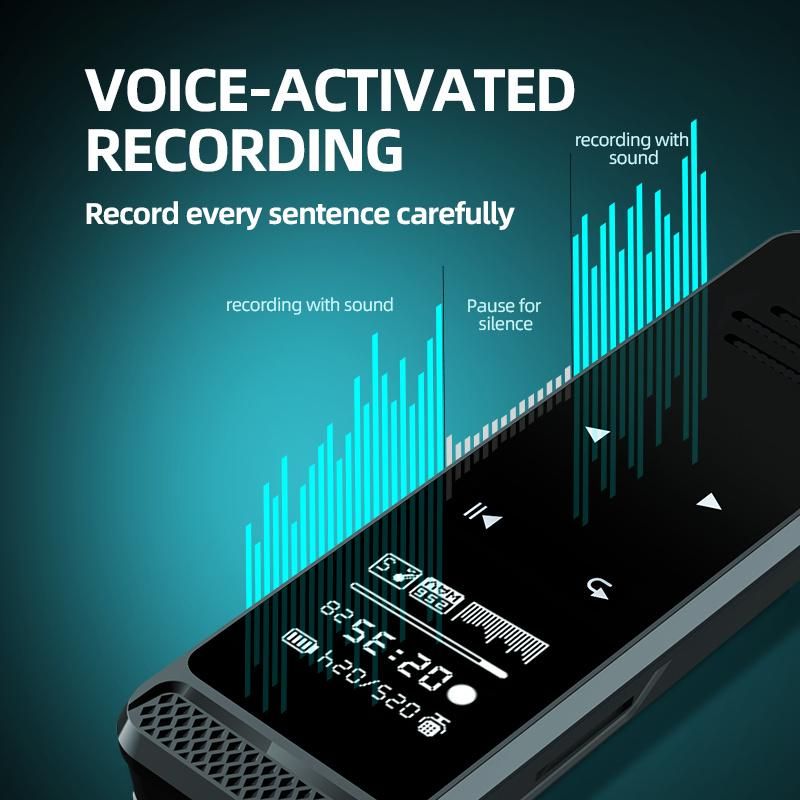 8/16/32/64/128GB Q55 Digital Voice Recorder Touch Screen MP3 Music Player Portable Noise Reduction
