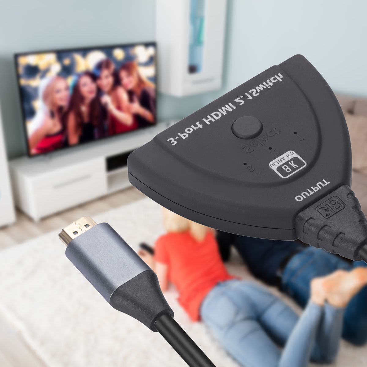 8K HDMI-compatible 2.1 Switch 3 Port HDMI-compatible Switche