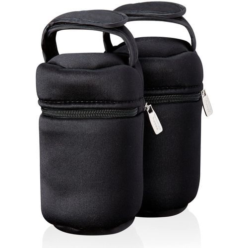 CTN Insulated Bottles Carriers Warmer Bags- Black - 2 Pack