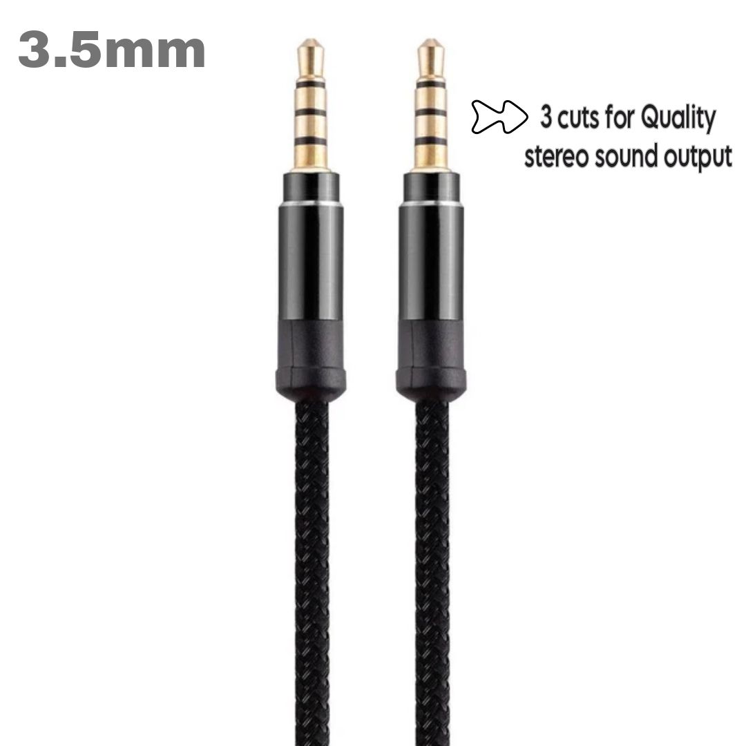 Male Auxillary Tape Audio 3.5mm Aux Line Wire Cable Cord