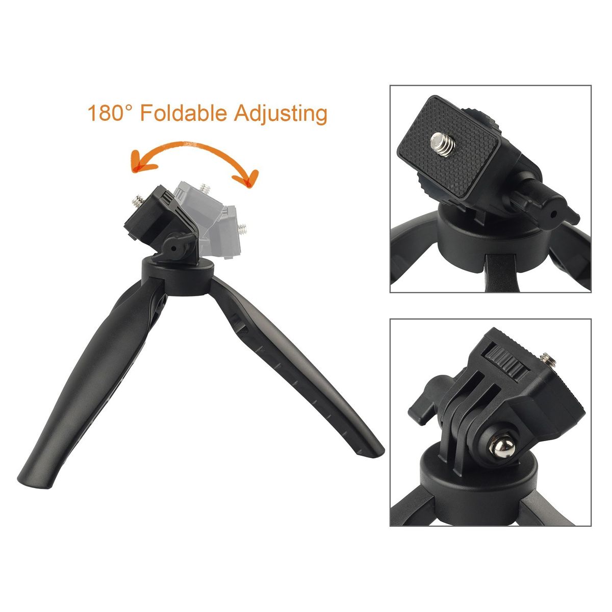 Video Mini Table Tripod 180° Foldable With Universal