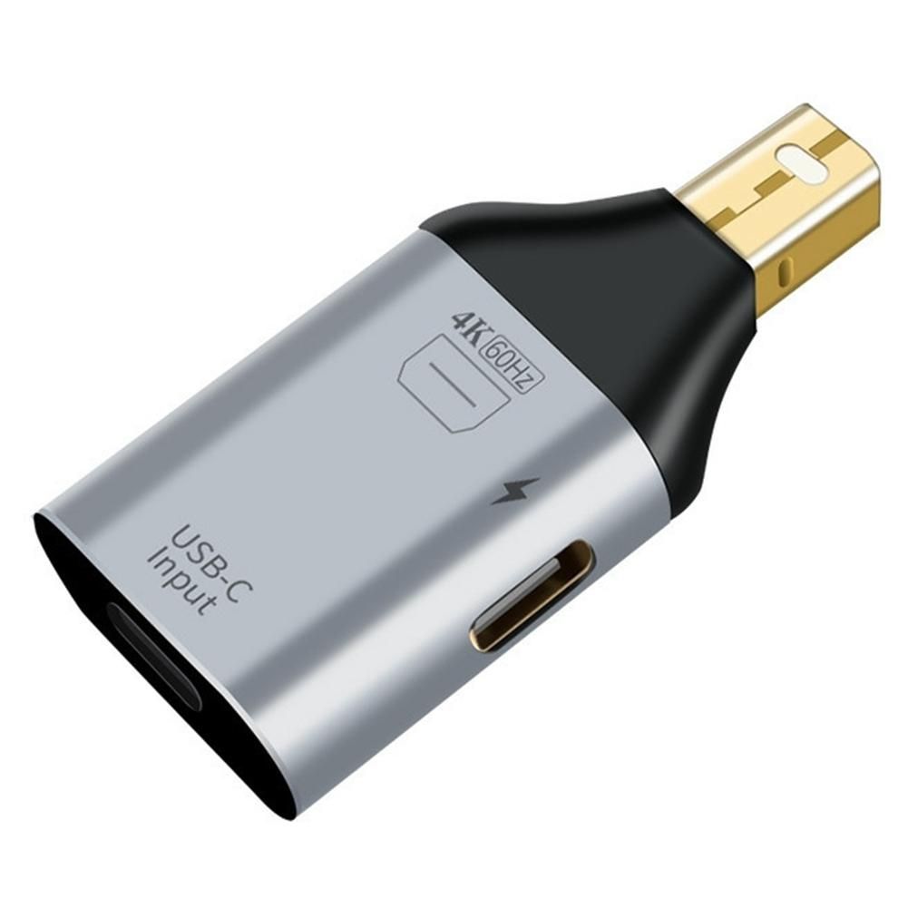USB C Adapter Type-C Female to -Compatible DP MiniDP Male Adapter HD Video 4K@60Hz MINI DP-Compatible Interface