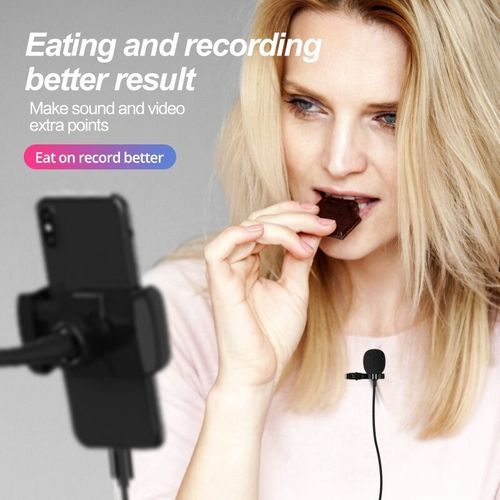 1.5m Mini Condenser Clip-on Lapel Mic (8PIN)