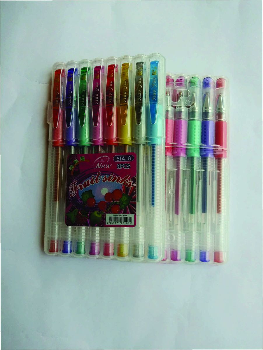 8 Pieces Fruity Sinks Glitter Pens (2Packs)