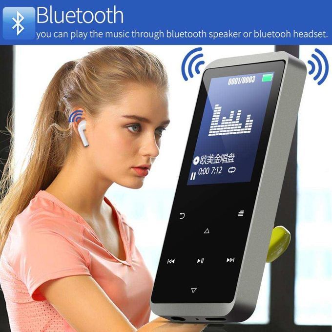 16GB Bluetooth MP3 Player Touch Screen Music FM Radio Recorder Gray