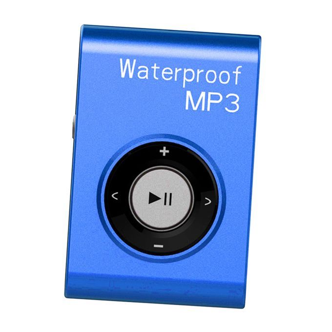 Top Quality Mp3 Music Player FM Radio Audio Waterproof With Clip Blue