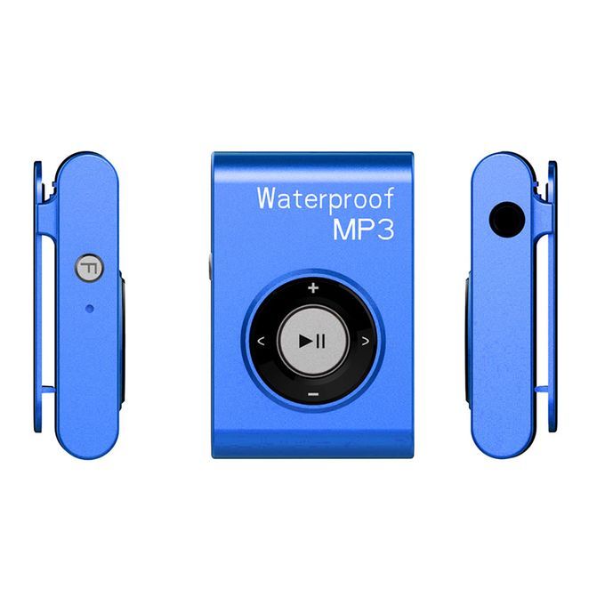 Top Quality Mp3 Music Player FM Radio Audio Waterproof With Clip Blue