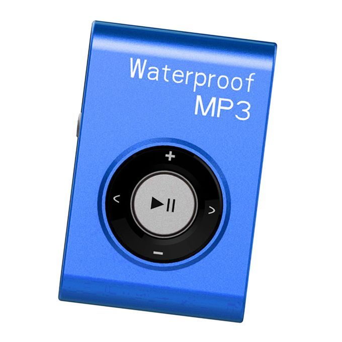 Top Quality Mp3 Music Player FM Radio Audio Waterproof With Clip Blue