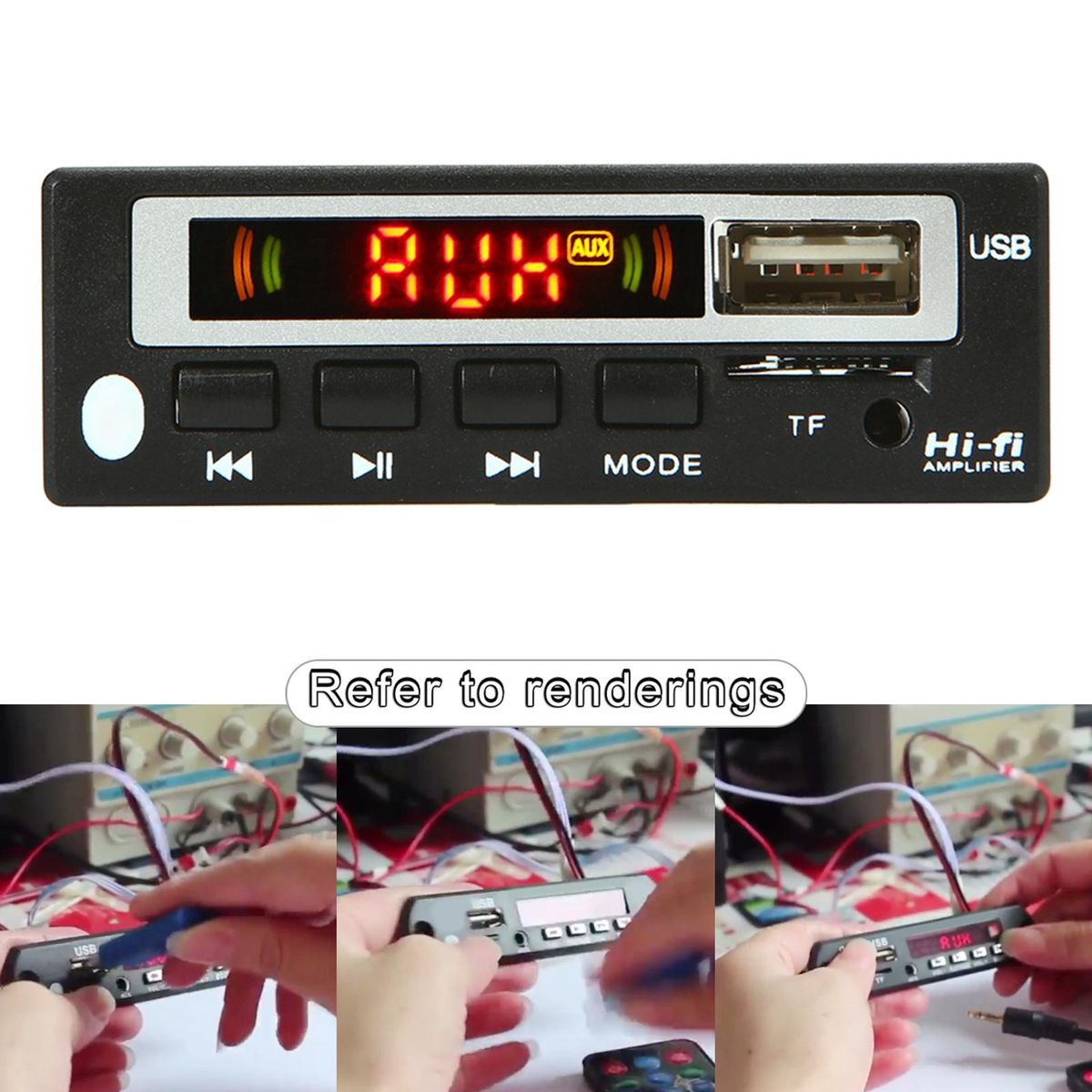 Decode Board Support MP3/WMA/WAV Format Support Bluetooth Function