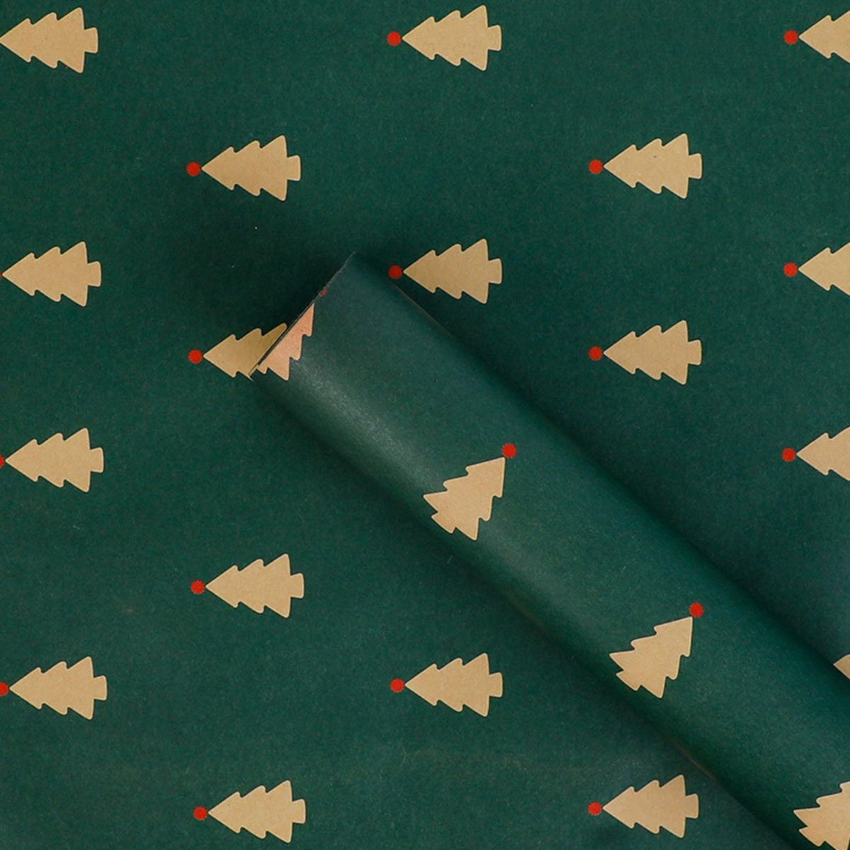 High-quality Wrapping Paper 2-pack Festive Xmas Wrapping for Gift Dark Green