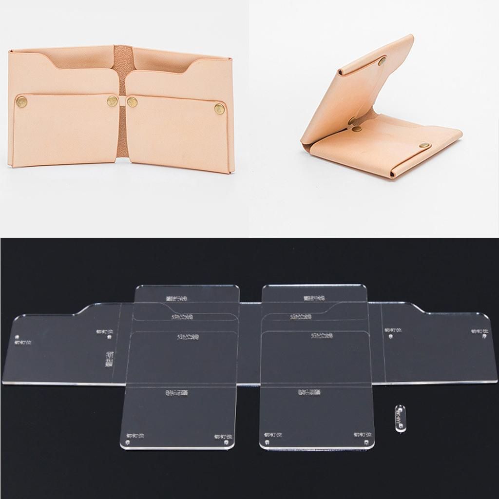 2 Pcs Acrylic Templates Tool Bag Stencil Leather Craft