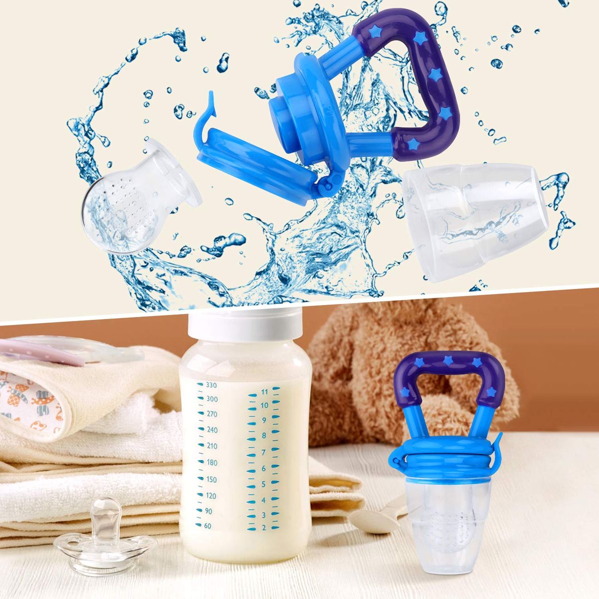 Fruit Feeding Pacifier  Baby Teether  (3 Nipple Sizes)