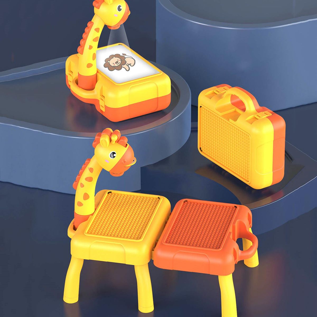 1 Set Kids Graffiti Table Children Board Toy Yellow