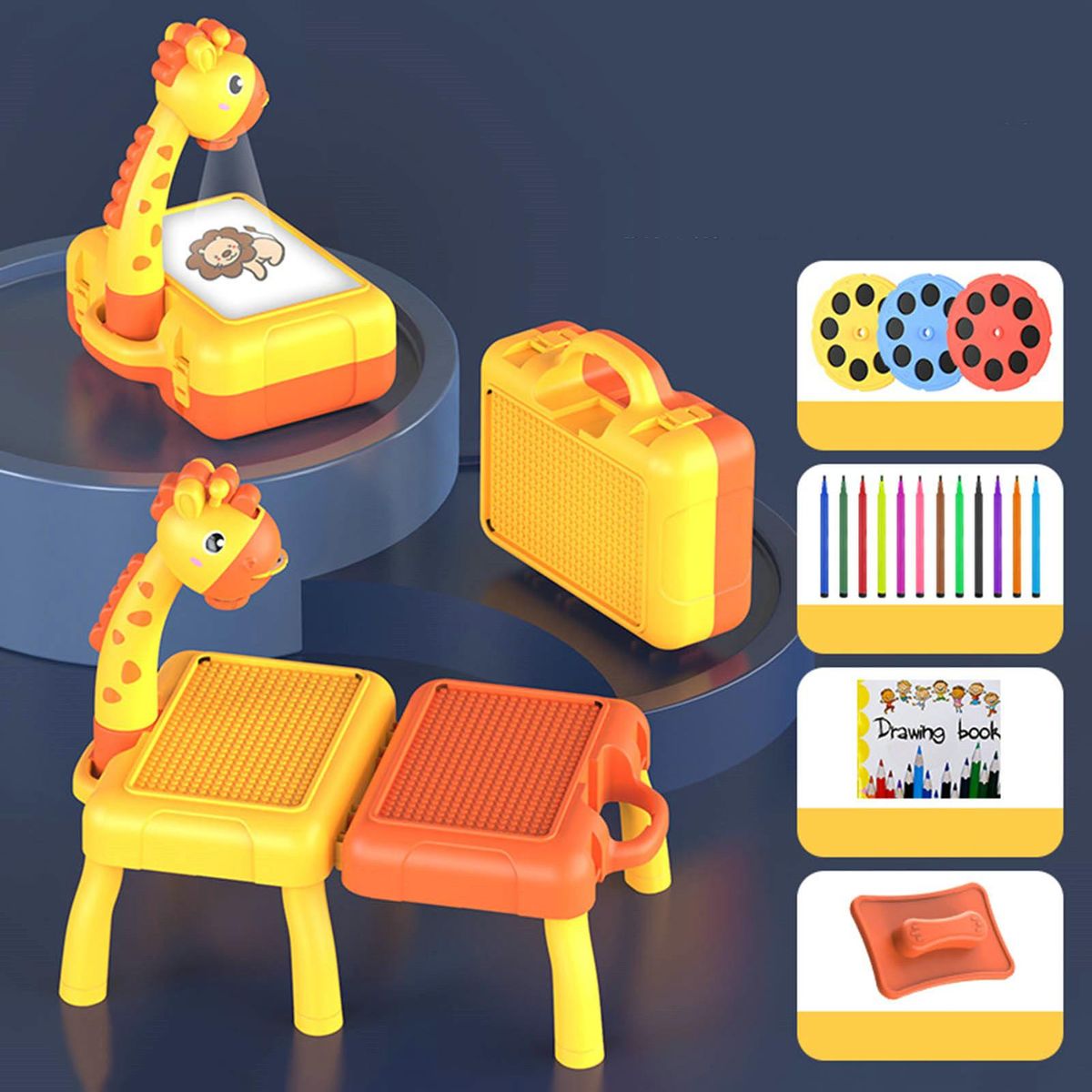 1 Set Kids Graffiti Table Children Board Toy Yellow
