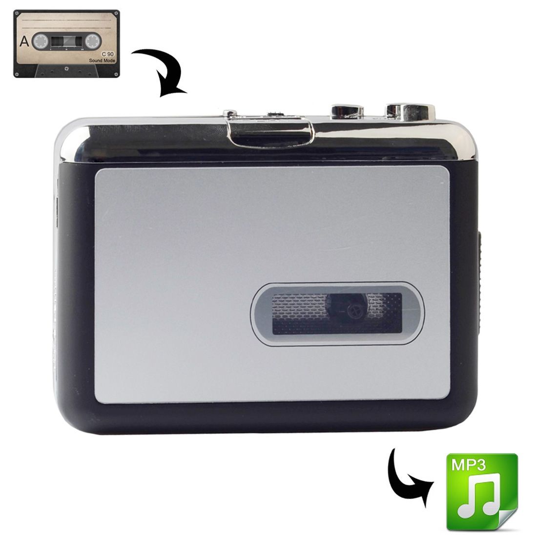 USB Cassette Tape To MP3 Converter Capture Audio Music Player