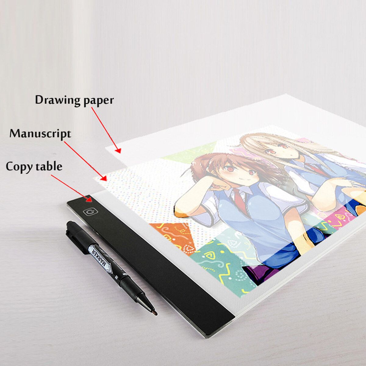 A3/A4 LED Drawing Board Tracing Light Box Tattoo Copy Artist Craft Table Panel A3