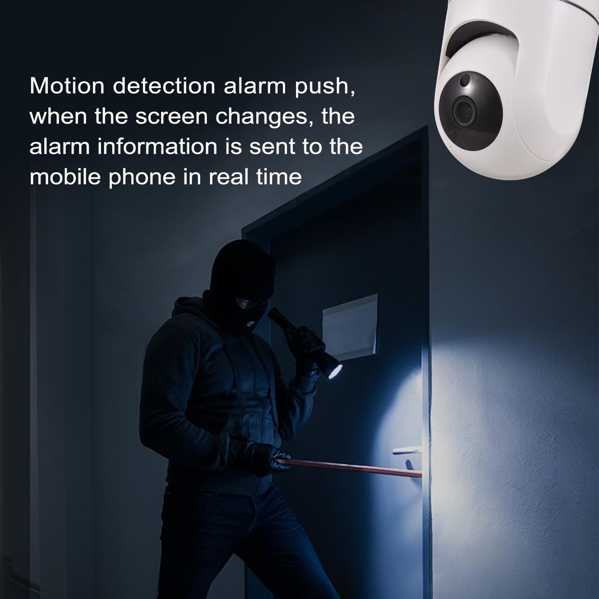 2MP Indoor Security Camera Pan Tilt Cam For Baby Monitor Smart Motion Tracking Night Vision Two-Way Audio Support TF Record Wi-Fi Home Security Pet Camera For Dog Or Cat Motion Detection & Tracking Night Vision
