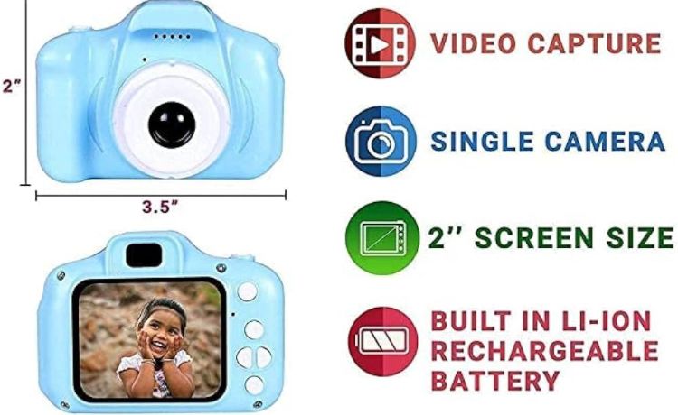 Kids Camera For Photo & Video With Inbuilt Games Inside With Memory Card Support
