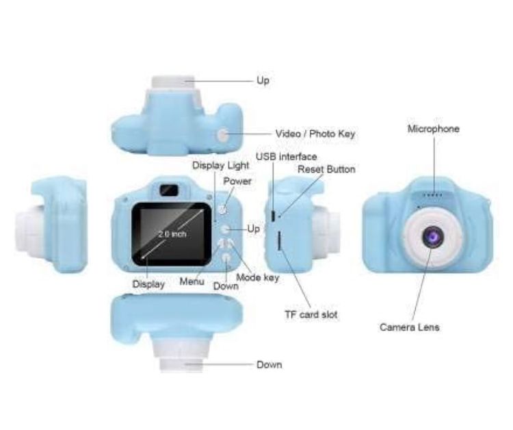 Kids Camera For Photo & Video With Inbuilt Games Inside With Memory Card Support