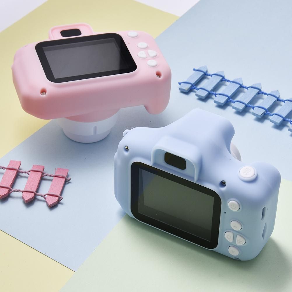 C3 Piglet Children Digital Camera Toy Take Pictures Baby Mini SLR Toy Camera Support TF Card Children's Educational Toddler Toys Pink