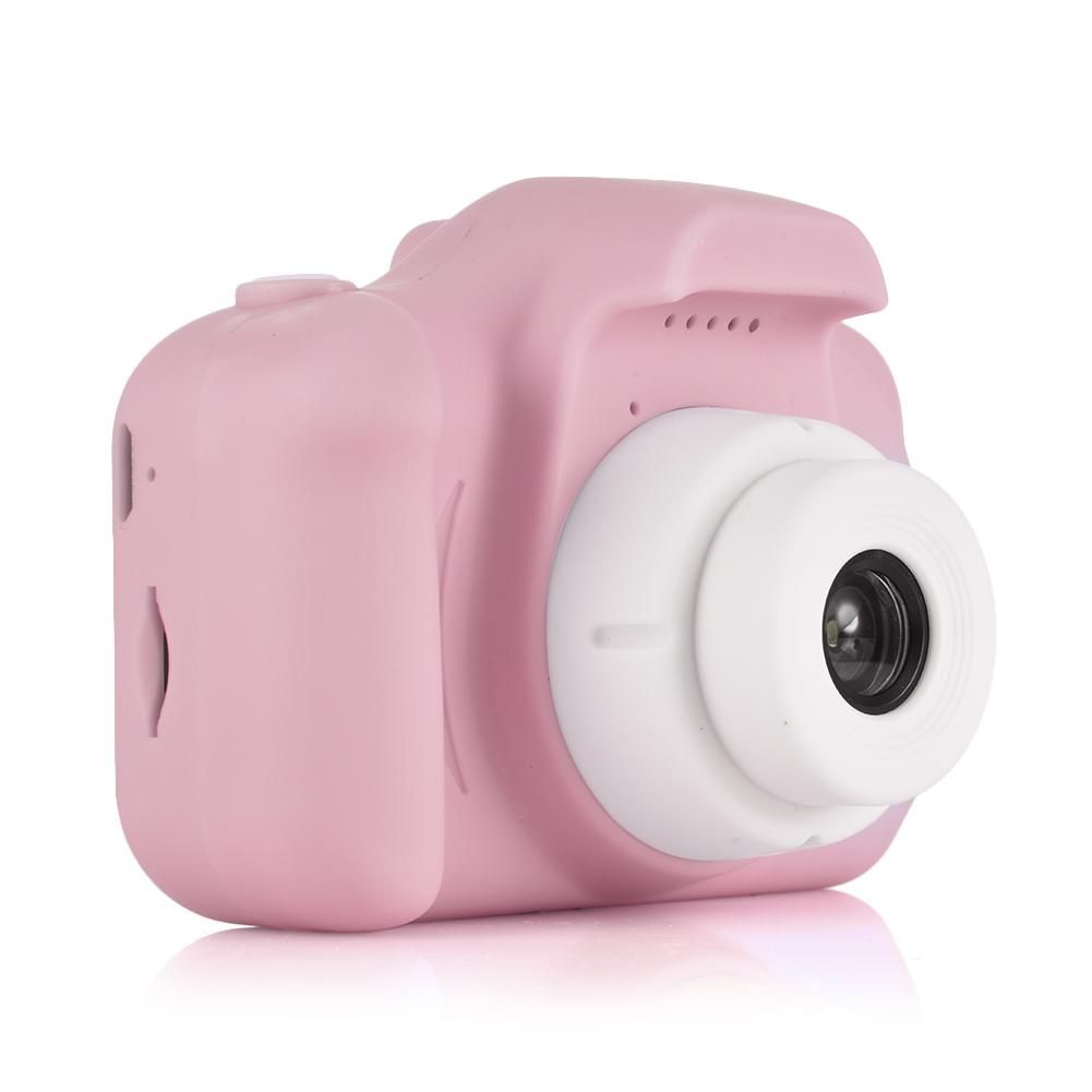 C3 Piglet Children Digital Camera Toy Take Pictures Baby Mini SLR Toy Camera Support TF Card Children's Educational Toddler Toys Pink