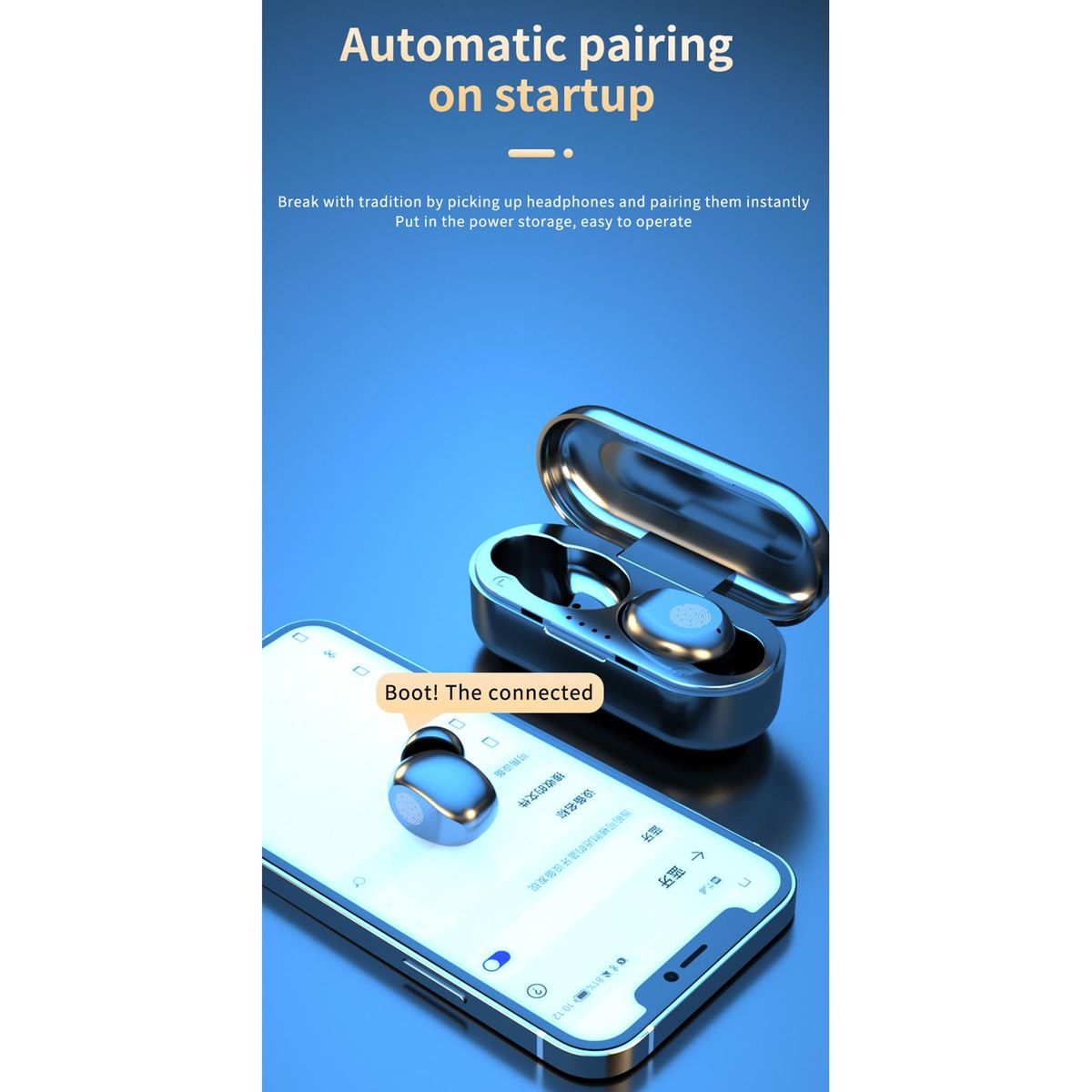 True Wireless Stereo BT 5.0 Wireless Headphones Mini Smart In-Ear Sport Headset Earbuds