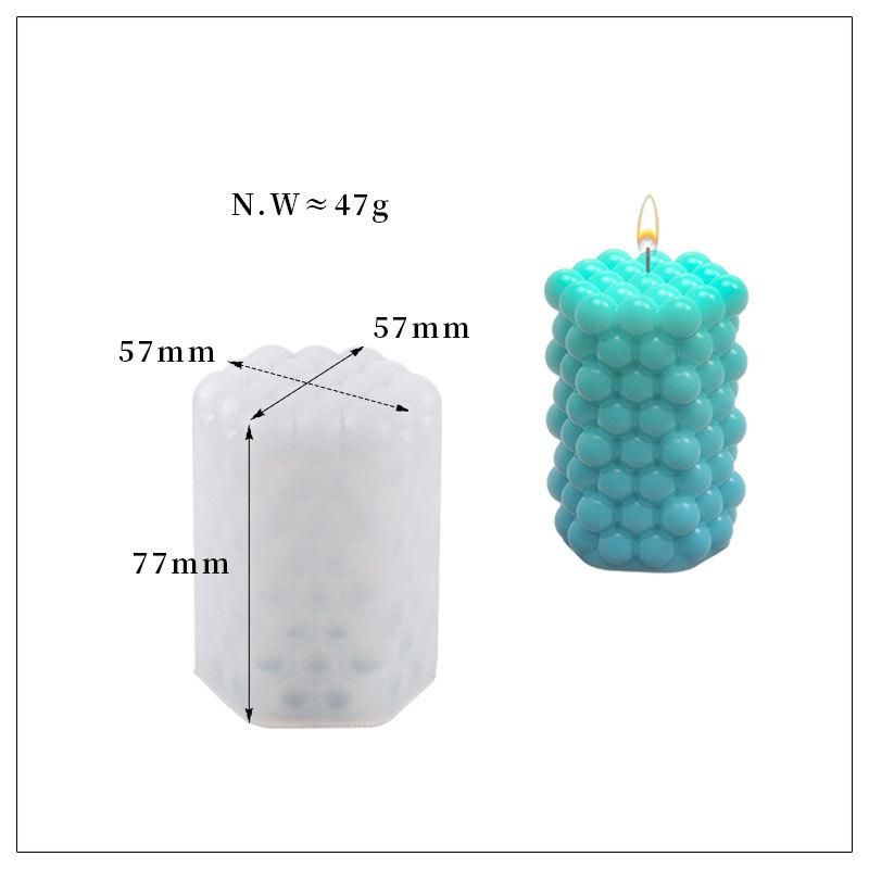DIY hexagonal candle silicone mold 3D art super easy to demonstrate handmade candle making resin mold for wedding home decoration