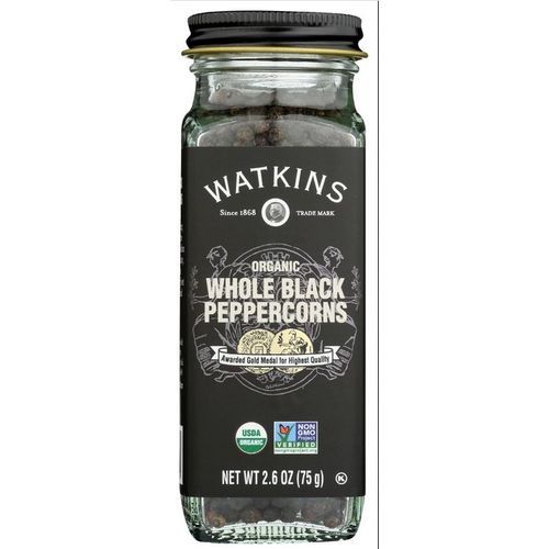 Organic Whole Black Peppercorns 2.6oz 75g