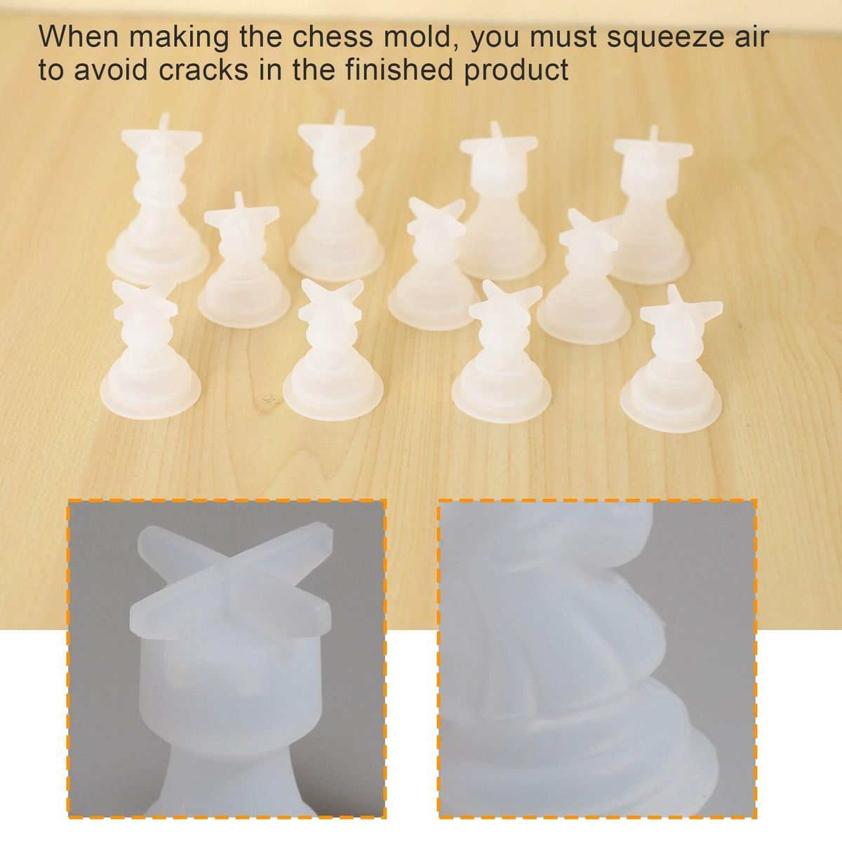 Chess Mold for Resin Silicone Chess Resin Mold Chess Crystal Epoxy Casting Molds for Making Birthday Gift
