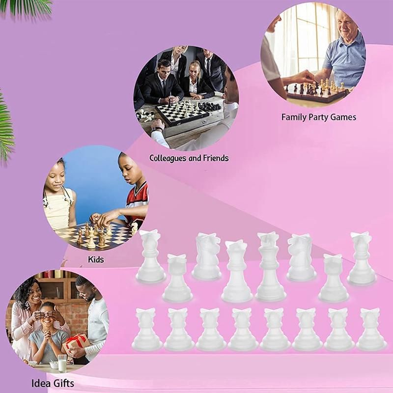 Chess Mold for Resin Silicone Chess Resin Mold Chess Crystal Epoxy Casting Molds for Making Birthday Gift