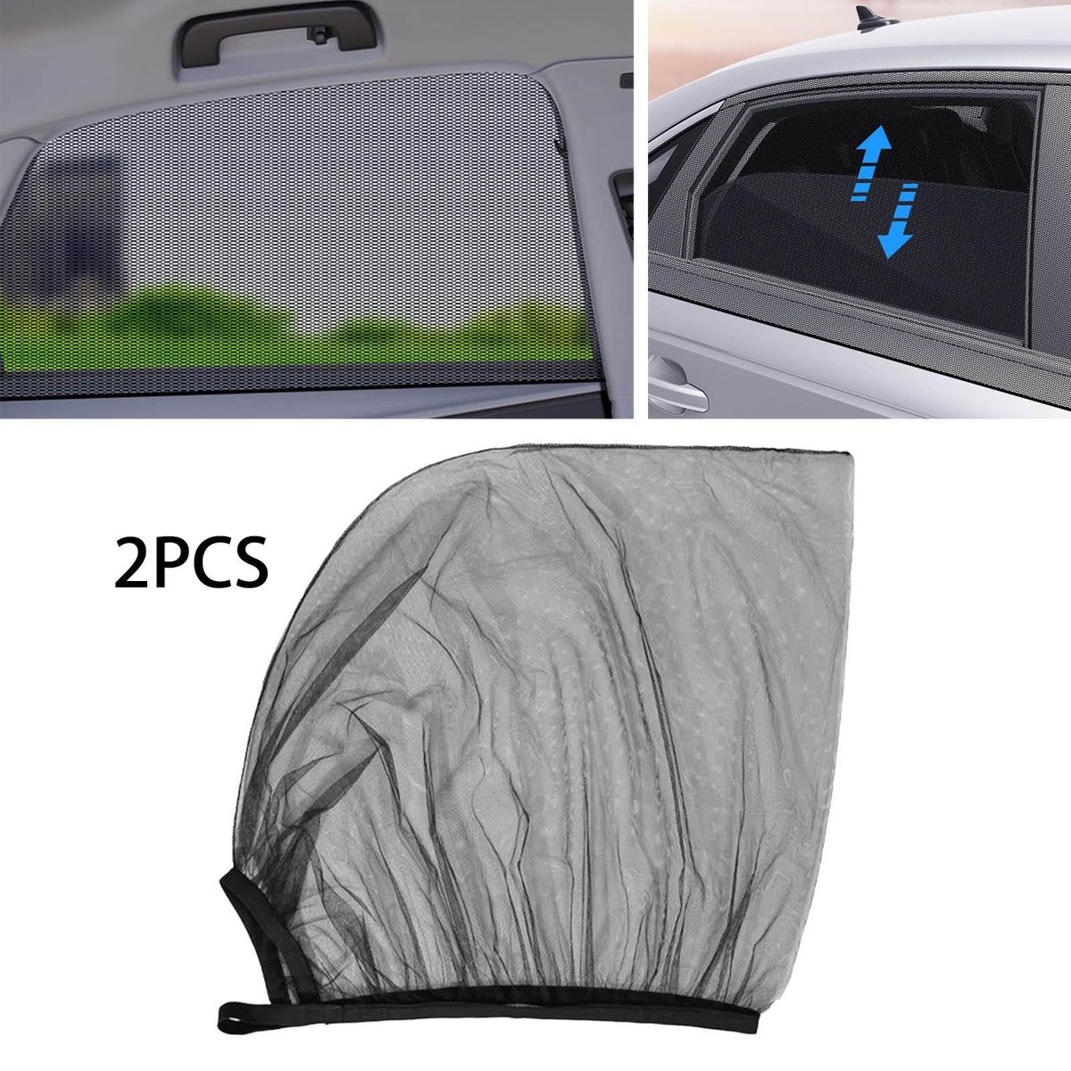2x Car Window Privacy Curtain Sunshade  For Rear Window