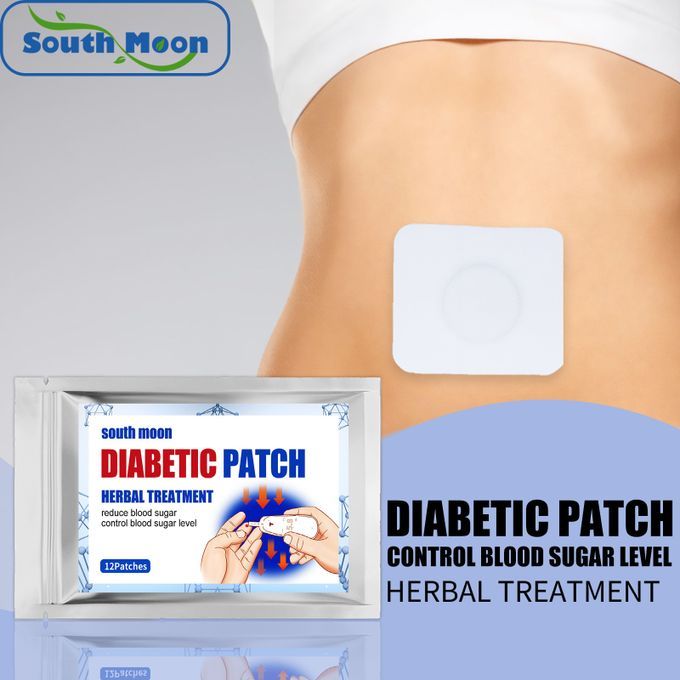 SOUTH MOON 12Pcs Diabetic Patch Herbal Treatment Reduce Blood Sugar