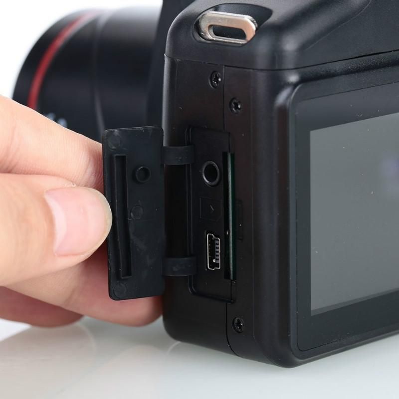 Small SLR Video Camcorder Handheld Camera 16 Million Pixel HD 1080P Digital DV Zoom Camera Support Take Pictures TV Output Black
