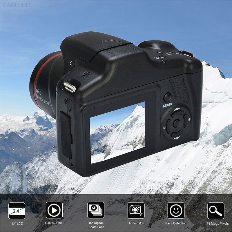 Home Travel Vlog Photography 16X 1080P HD Digital Camera 2.4 Inch Infrared Digital Zoom Video Camera For YouTube Live Broad As Shown