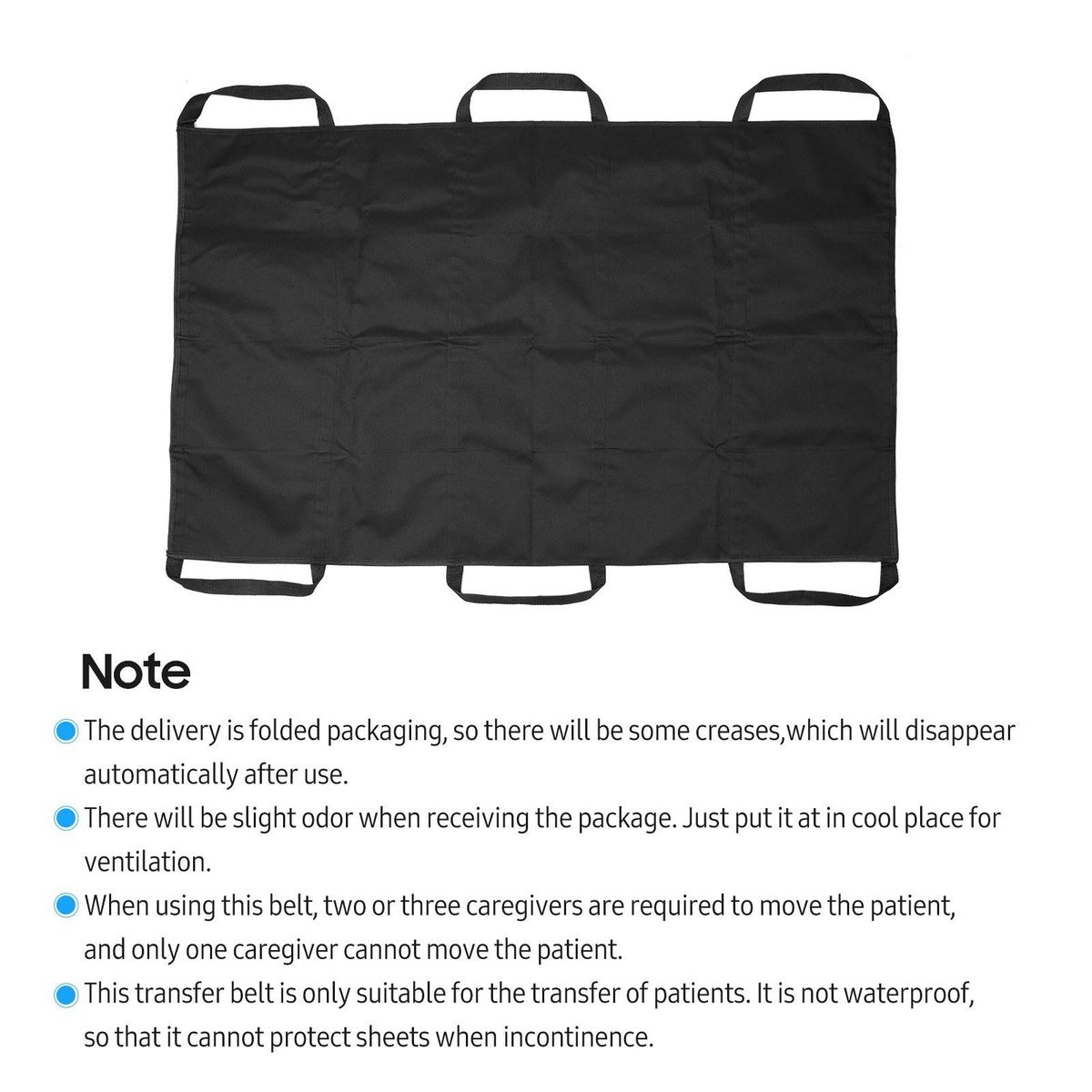 Portable Transfer Belt with Carrying Straps Carrying Belt for Patient Elderly Disabled Transfer Strap Patient Transfer Sling Safety Pad for Paralytic Patients Conveyor Belt Body Lift Bed Nursing Supplies