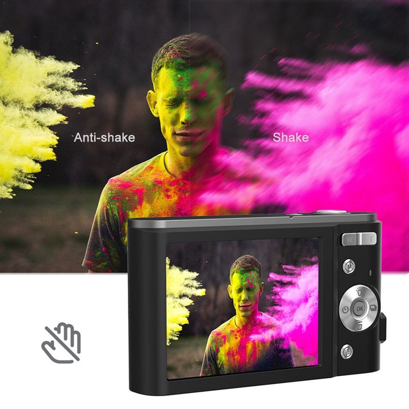 Brand Digital Camera 2.7K HD 44MP Vloing Camera With 16X Digital Zoom,Compact Pocket Camera With Fill Light For Kids Teens Black