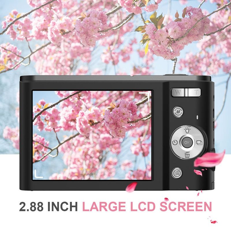 Brand Digital Camera 2.7K HD 44MP Vloing Camera With 16X Digital Zoom,Compact Pocket Camera With Fill Light For Kids Teens Black