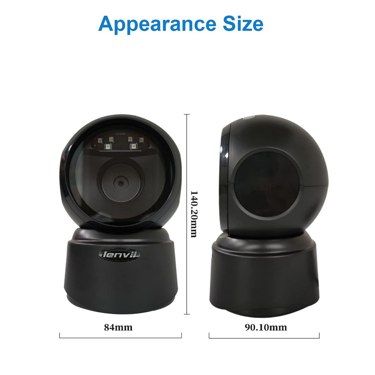D7800 Desktop Barcode Scanner Omnidirectional Hands-Free Automatic USB QR Code Scanner, Capture Barcodes From Mobile Phone Screen, Automatic Image Sensing 2D Barcode Scanner